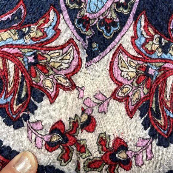 Bila Boho Fairy Midi Skirt Floral Print Retro Size M Stretchy Waistband Flowy - Picture 9 of 12